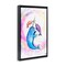 Stupell Industries Three Narwhals in Pastels Floating Frame, design by Marc Allante